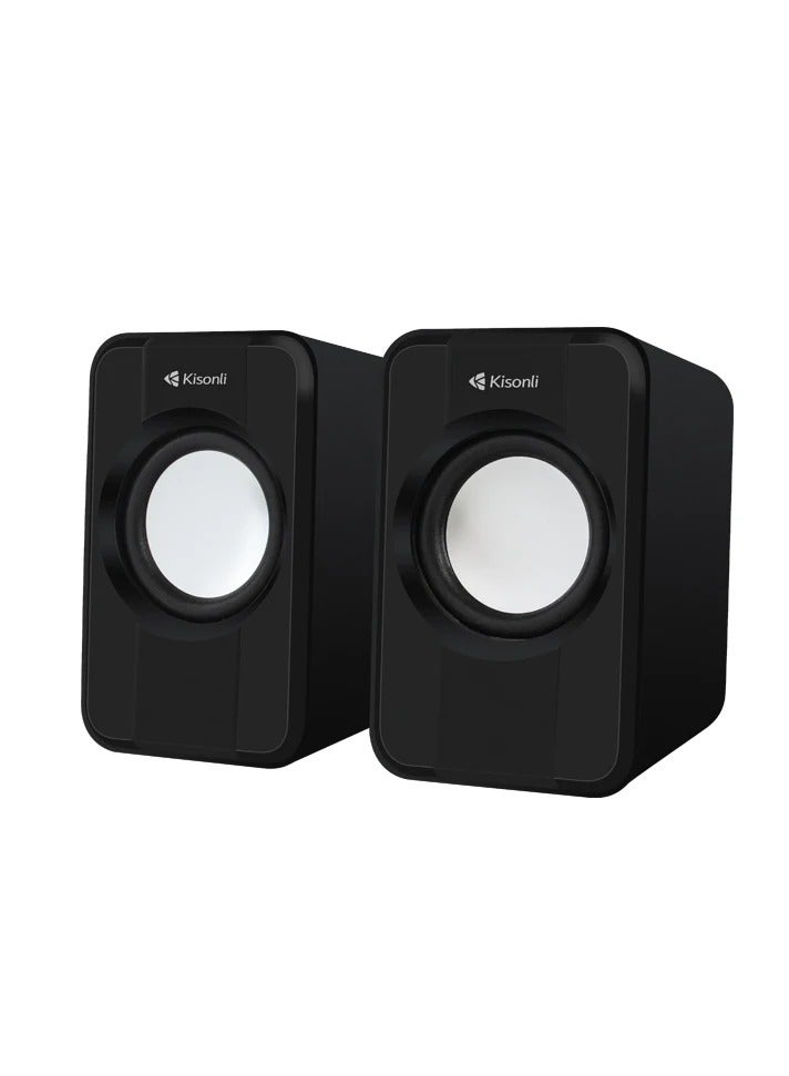 Kisonli S-444 Wired USB Speaker – Compact Design with Powerful Sound for PC & Laptop - Image 1