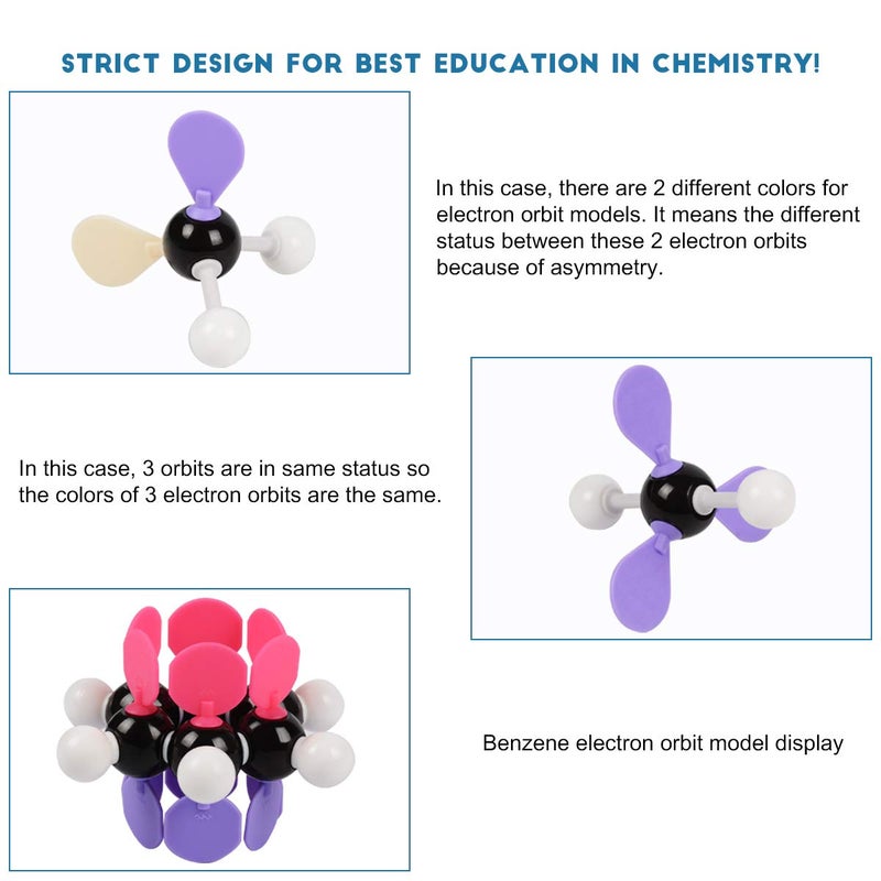 Armyte Organic Chemistry Model Kit (307 PCS) – Armyte Chemistry Molecular Model for Teacher Student and Young People Academic Chemistry Education, Pack with Atoms, Bonds, Electron Orbital (Colorful) - Image 5