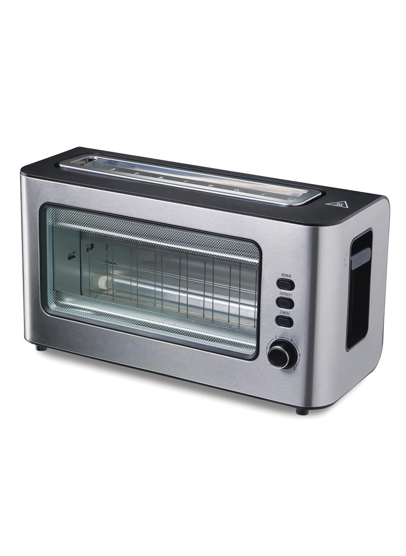 morphy richards Morphy Richards Crystal Crysp Pop up toaster 900W Toaster 2 slices 6 Browning levels with reheat Removable Crumb Tray Cool Touch Body Silver 