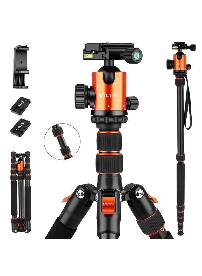 Victiv 80" Camera Tripod, Aluminum Heavy Duty Tripod Stand with 360° Ball Head, Camera Tripods & Monopods with Carry Bag, Suitable for Canon Nikon Binoculars Spotting Scope Telescope  - Image 1