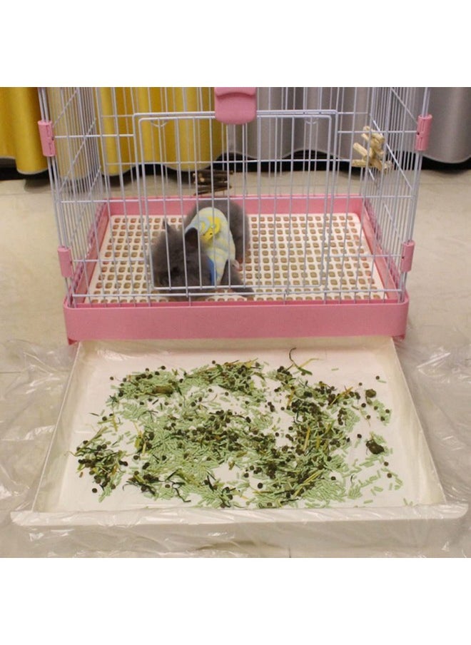 lasenersm 50 Pieces Disposable Cage Liners Disposable Rabbit Cage Liners Guinea Pig Cage Liner Bag Plastic Cage Liners Rabbit Litter Box Bag Small Animals Bedding Litter Pan Bag(60x40cm, Transparent)  - Image 4