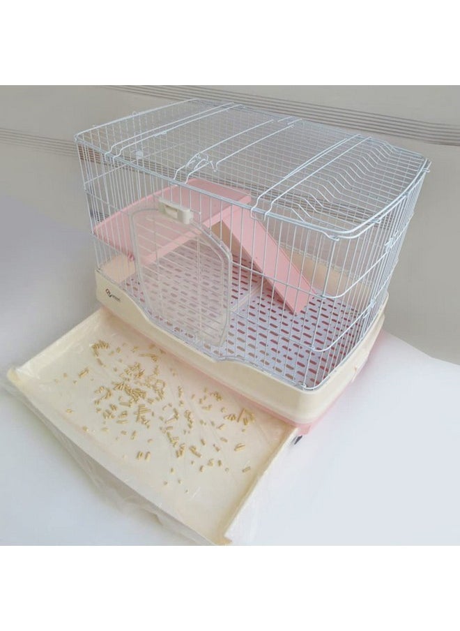 lasenersm 50 Pieces Disposable Cage Liners Disposable Rabbit Cage Liners Guinea Pig Cage Liner Bag Plastic Cage Liners Rabbit Litter Box Bag Small Animals Bedding Litter Pan Bag(60x40cm, Transparent)  - Image 3