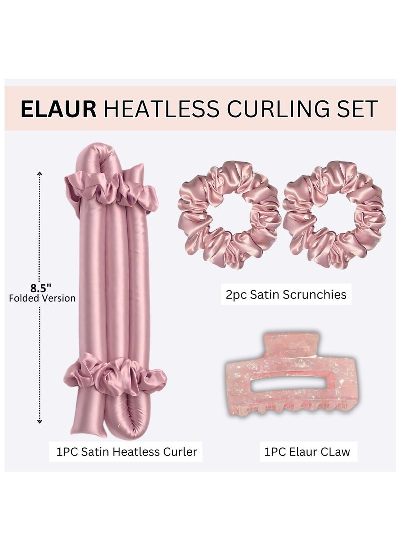 ELAUR Satin Heatless Curling Set-Hair Rollers for Heatless Curls | Overnight Heatless Hair Curlers to Sleep in | Curling Rod H  - Image 2