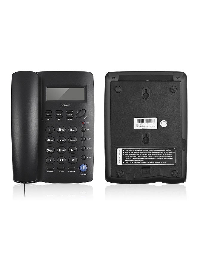 Generic TCF3000 Black Corded Phone with Memory Key Landline Phone Telephone Support Hands-Free/Redial/Flash/Speed Dial/Ring Volume Control for Elderly Seniors Home Office Business Hotel  - Image 3