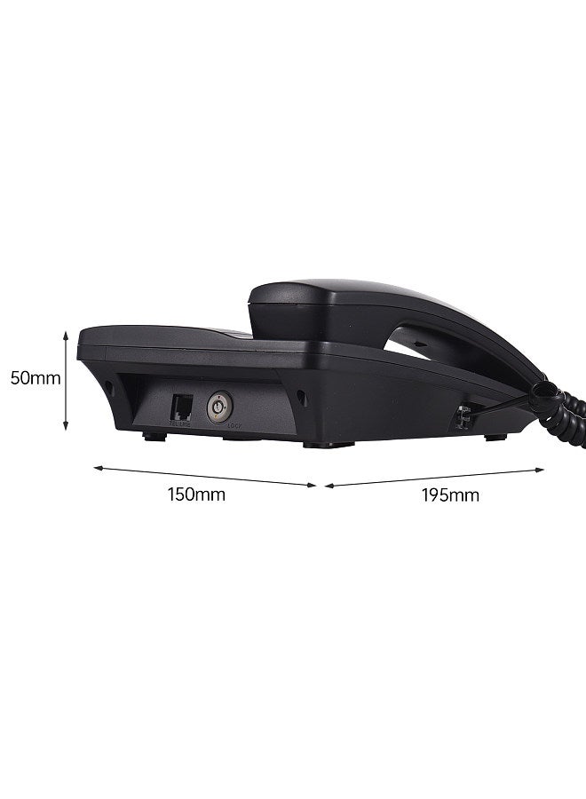 Generic TCF3000 Black Corded Phone with Memory Key Landline Phone Telephone Support Hands-Free/Redial/Flash/Speed Dial/Ring Volume Control for Elderly Seniors Home Office Business Hotel  - Image 4