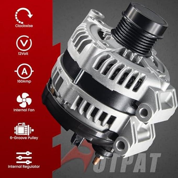 AOTPAT High Output Alternator for:-Dodge V6 3.6L Avenger 2011-2014,Journey 2011-2016,Grand Caravan 2011-2016,for:-Ram C/V 2012 2013 2014 2015, OE#421000-0770 4801624AD 160Amp - Image 3