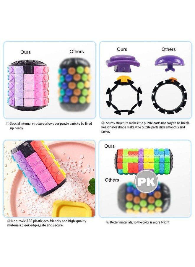 R.Y.Toys Rotate And Slide Puzzlepatented Fidget Cube(Restore Order/Create Patterns) 12 Colors,3 Layersopen Cover For Quick Play,Fidget Toys,Brain Teaser,Sensory Toys,Easter Basket Stuffer  - Image 5