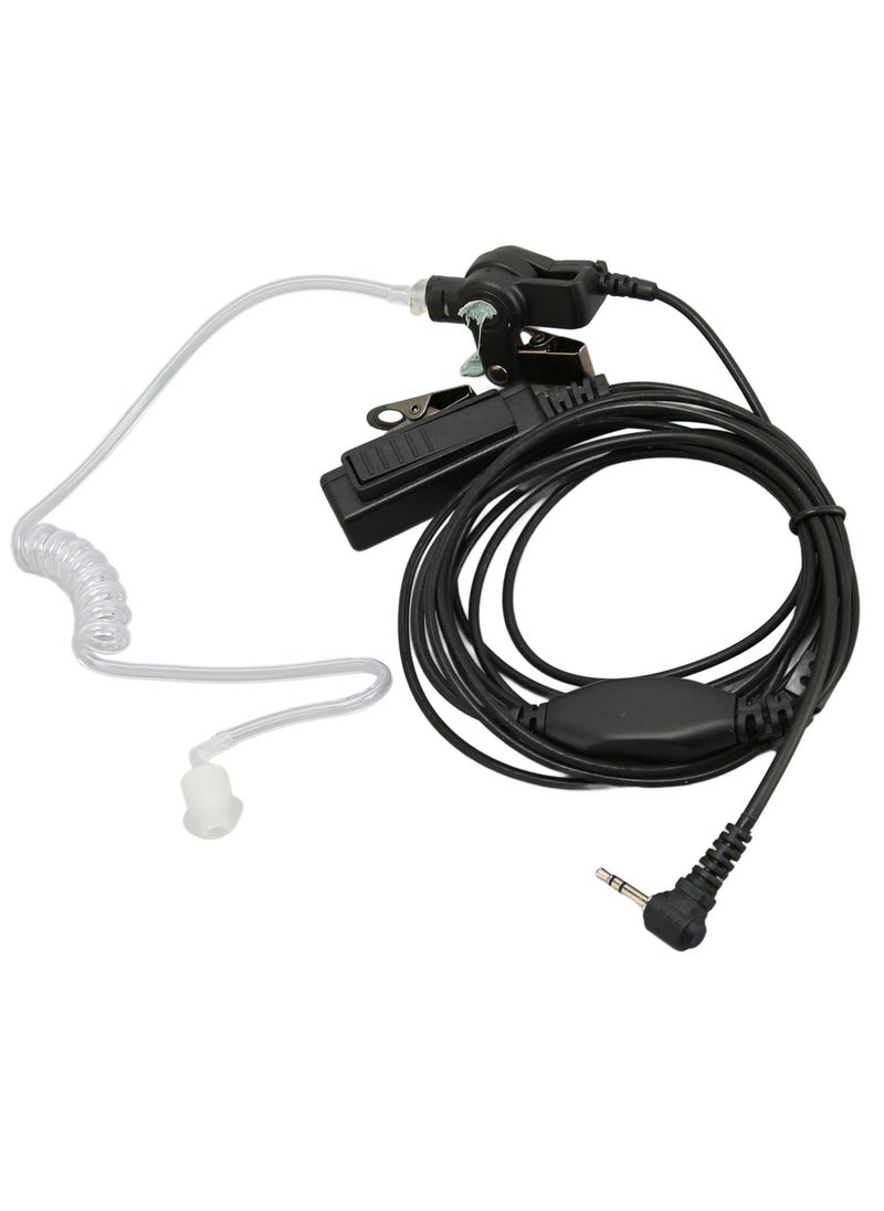 Generic 2.5mm Acoustic Tube Earpiece Single Pin PTT Button Walkie Talkie Headset with Steel Clip for Motorola for Talkabout Black 5Pcs  - Image 5