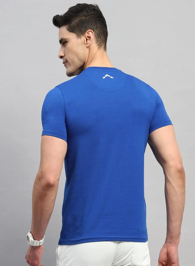 Rock.it Rock.it Men Royal Blue Solid Round Neck T Shirt