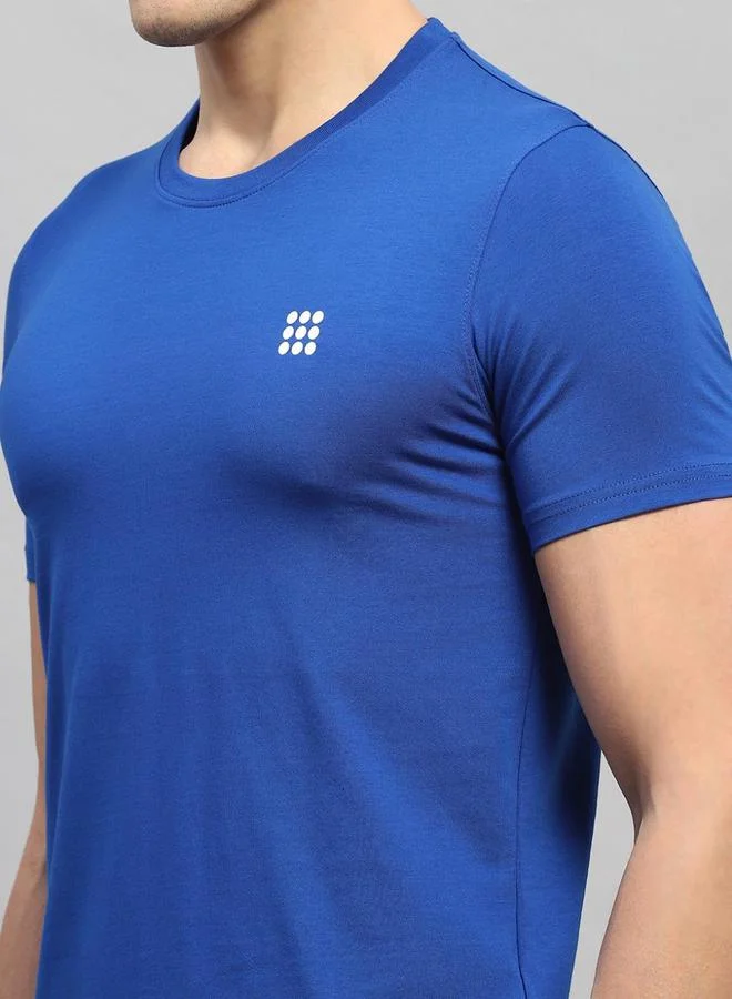 Rock.it Rock.it Men Royal Blue Solid Round Neck T Shirt