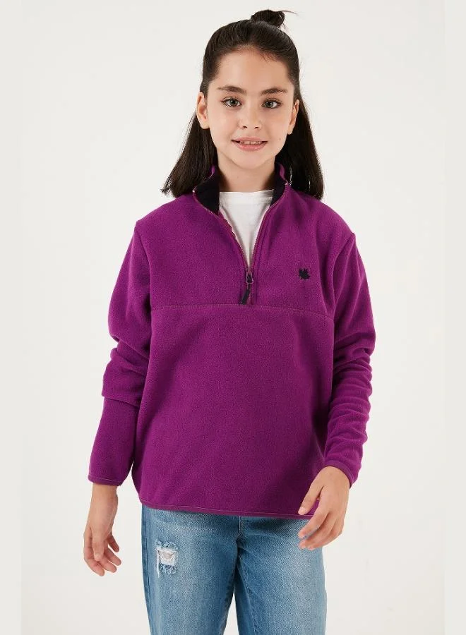 Lela Lela Soft Texture Zippered Stand Collar Raised 2-Pack Polar Kids POLAR 5905002S2