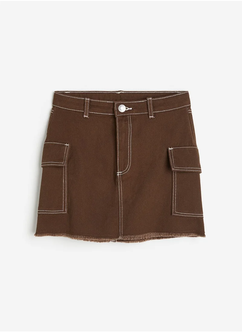 H&M Kids Essential Twill Cargo Midi Skirt