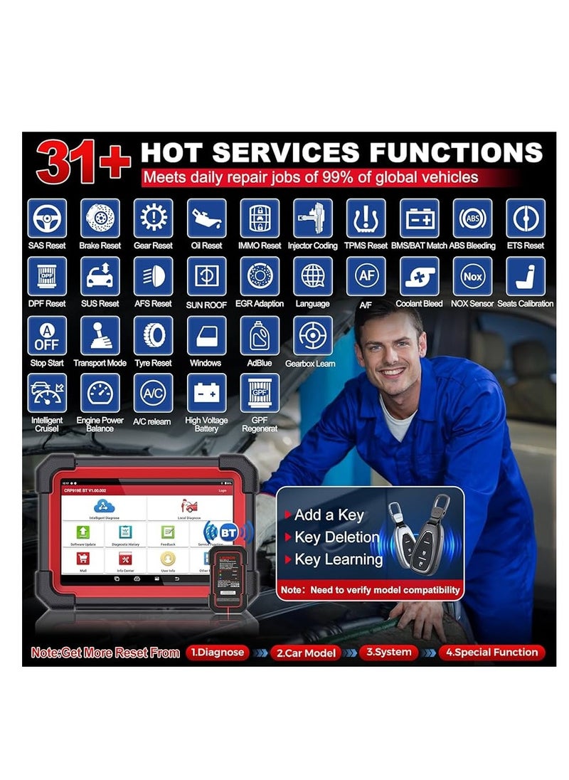 Launch - 2024 LAUNCH CRP919E BT Bidirectional Car Full Diagnostic Scanner Key Programming - Image 1
