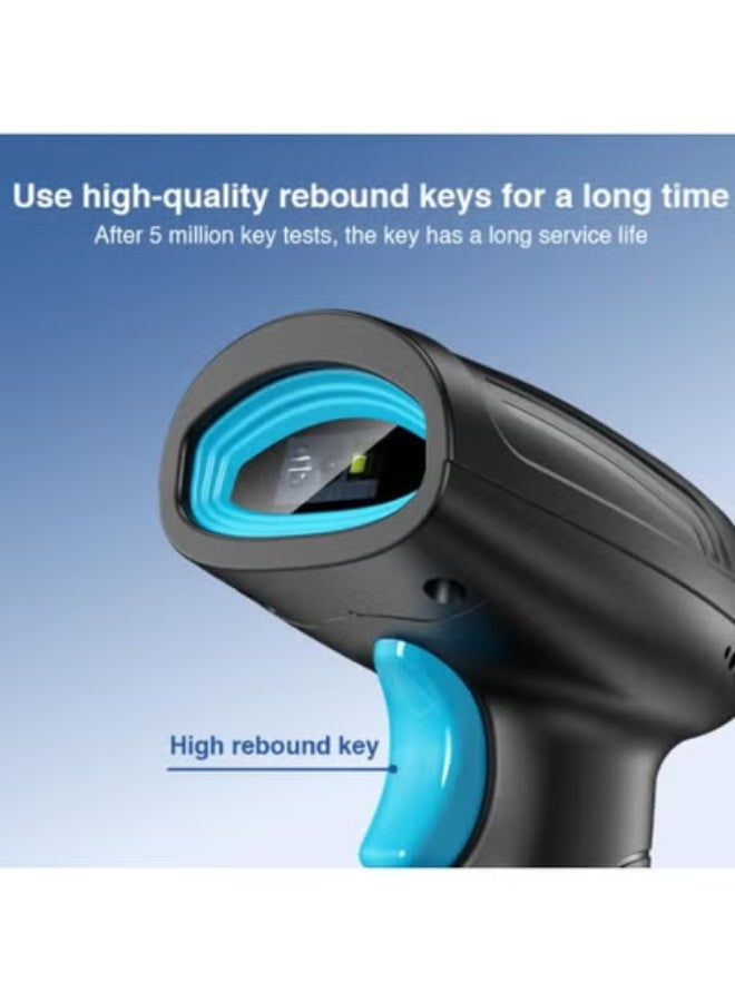 يسيدو قارئ باركود YESIDO EC21 سلكي – ماسح ضوئي 1D/2D عالي السرعة متوافق مع الموبايل – أسود - Image 3