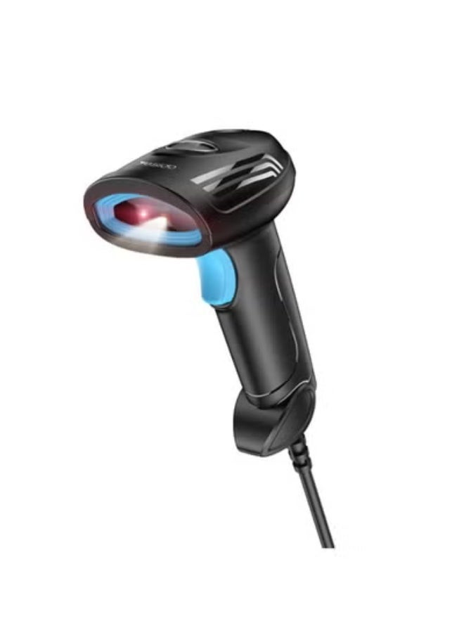 يسيدو قارئ باركود YESIDO EC21 سلكي – ماسح ضوئي 1D/2D عالي السرعة متوافق مع الموبايل – أسود - Image 1