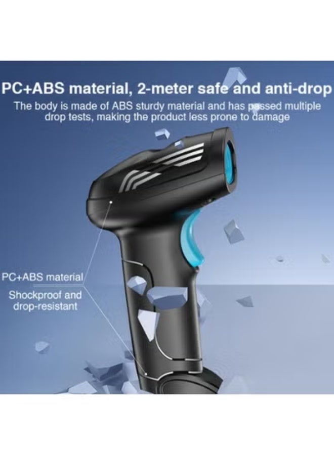 يسيدو قارئ باركود YESIDO EC21 سلكي – ماسح ضوئي 1D/2D عالي السرعة متوافق مع الموبايل – أسود - Image 4