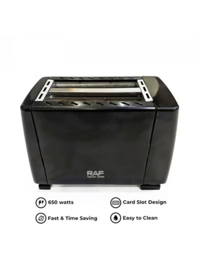 Automatic 2 Slice Pop Up Toaster 650W Bread Toaster With 6 Browning Levels Timer Control Auto Pop Up Removable Crumb Tray