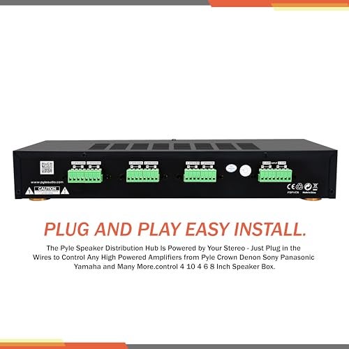 Pyle 6Channel Speaker Selector- Premium Switch Box Hub Distribution System w/Individual Volume Control for Multi-Channel Amplifier Power, Controls Up to 6 Pairs of Indoor or Outdoor Speaker- PSPVC6.5 - Image 4
