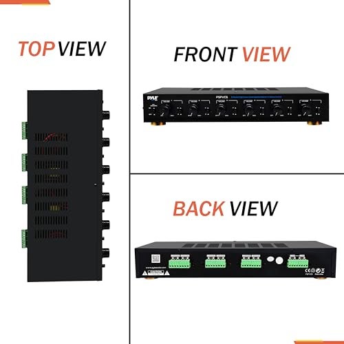 Pyle 6Channel Speaker Selector- Premium Switch Box Hub Distribution System w/Individual Volume Control for Multi-Channel Amplifier Power, Controls Up to 6 Pairs of Indoor or Outdoor Speaker- PSPVC6.5 - Image 2