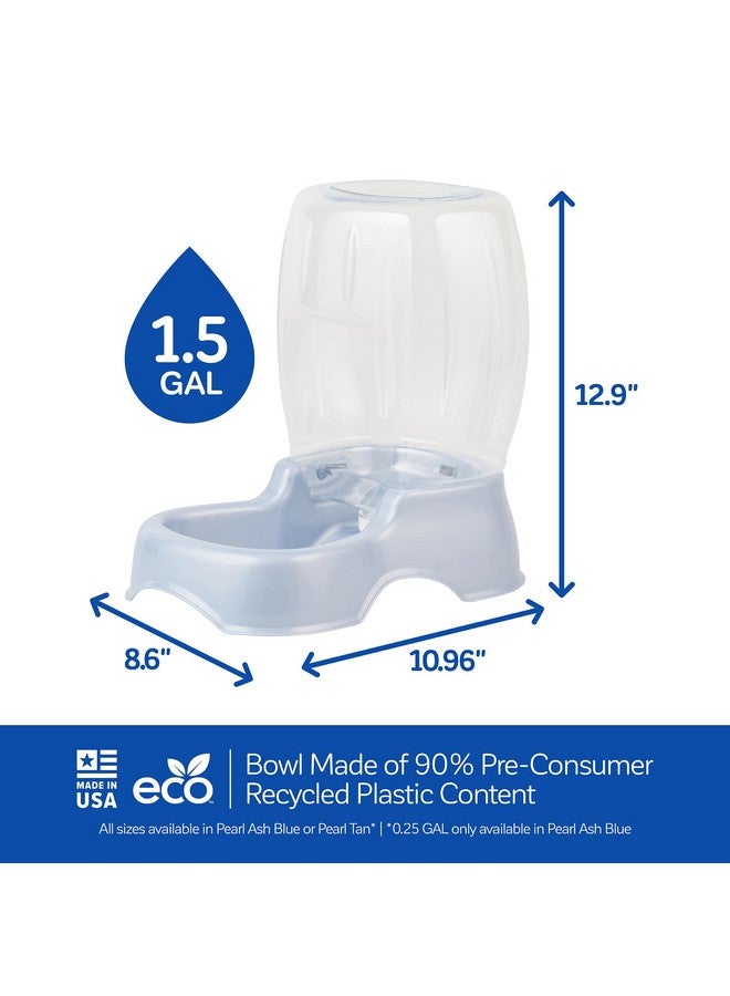 Petmate Pet Cafe Cat and Dog Water Dispenser - Water Bowl for Cats and Dogs, USA Made, 1.5 GAL, Pearl Ash Blue - Image 3