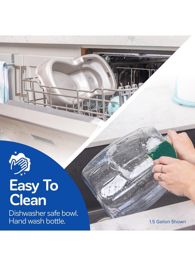 Petmate Pet Cafe Cat and Dog Water Dispenser - Water Bowl for Cats and Dogs, USA Made, 1.5 GAL, Pearl Ash Blue - Image 4