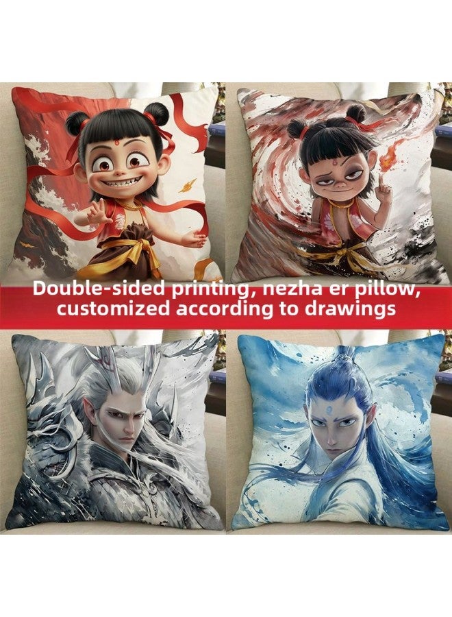 Which Surrounding Pillow, Which Ao Bing Ao Guang Ao Leap Shen Male Leopard Doll Diy Gift-Color:A18-Height:60x60cm Silky Bright Segment Double-sided Printing