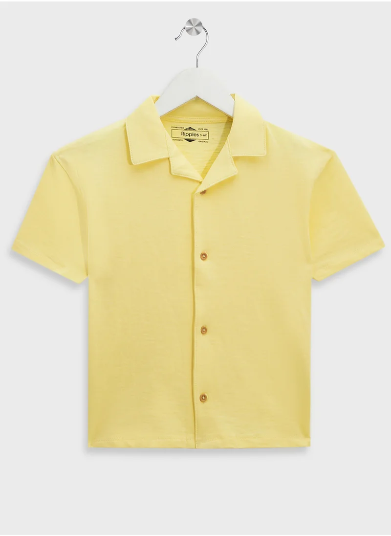 Ripples Resort Collar Shirt & Shorts Set