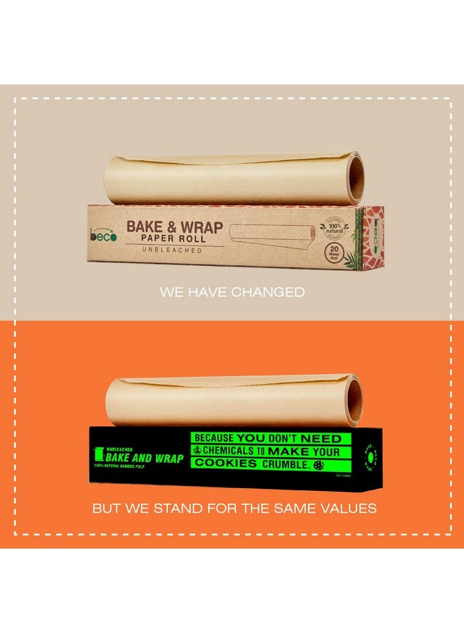 BECO ورق الخبز والتغليف المتميز الصديق للبيئة من بيكو | 40 متر | 11" × 20 متر لفة (عبوة من 2) | ورق طهي وخبز خالي من المواد الكيميائية | 100% لب الخيزران - Image 5