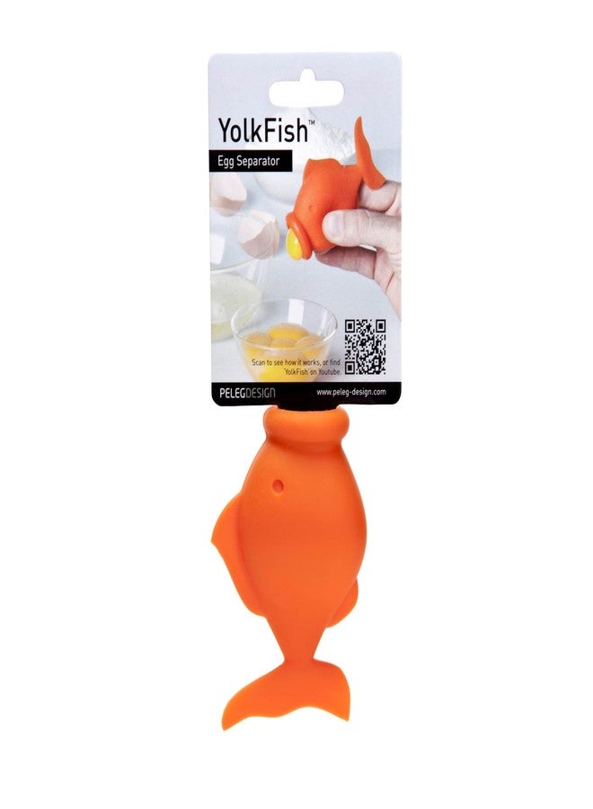Peleg Design Egg Separator for Raw Eggs - Silicone Egg Yolk and White Separator, YolkFish Lips Swallow Release - Cute Kitchen Tool Gadget for Cooking/Baking - Image 1