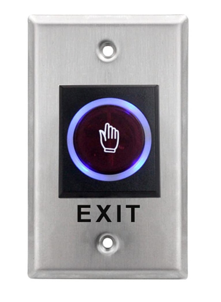 Rubik No Touch Door Release Exit Button Sensor with LED, Vertical Contactless IR Control Switch Stainless Steel Panel Input DC12V Output NO/COM for Access Control Door Gate Automation Electronic Locks  - Image 3