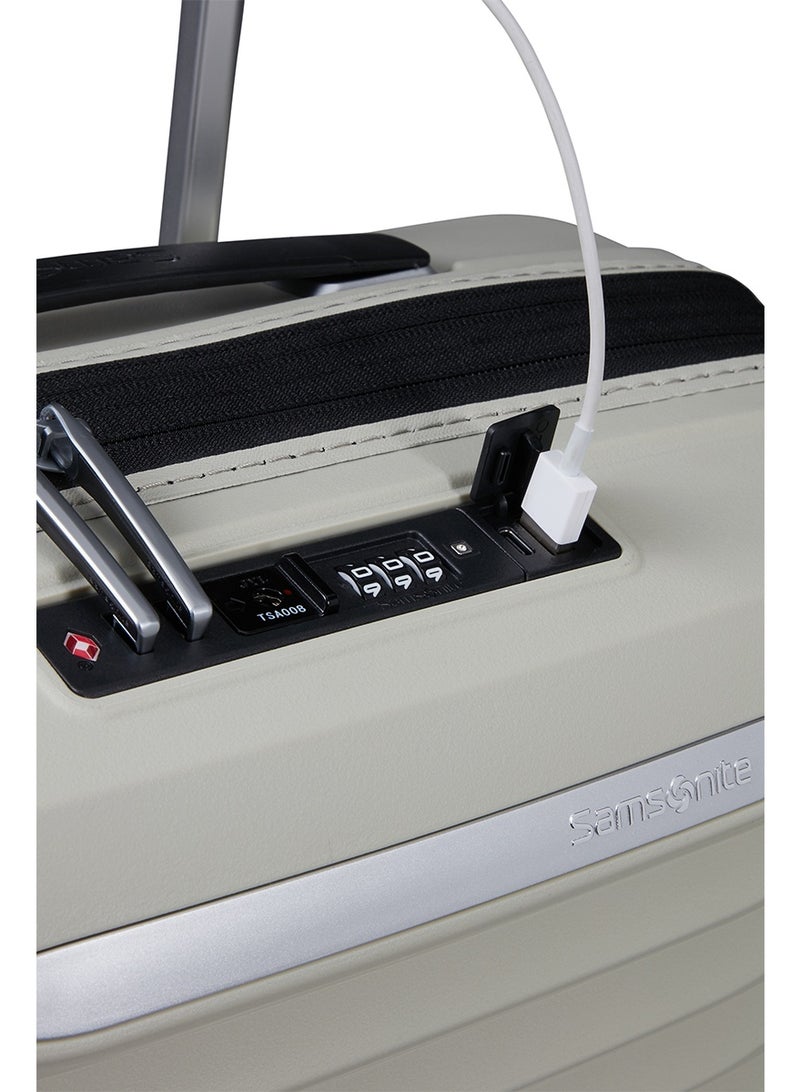 Samsonite Upscape Suitcase Cabin Size 55 cm / 20 inch, 4 Spinner Wheels, Polypropylene, Warm Neutral|Inner Mesh Pocket|Expandable|Removable Divider|TSA Lock|USB Port - 10 Years International Warranty - Image 5