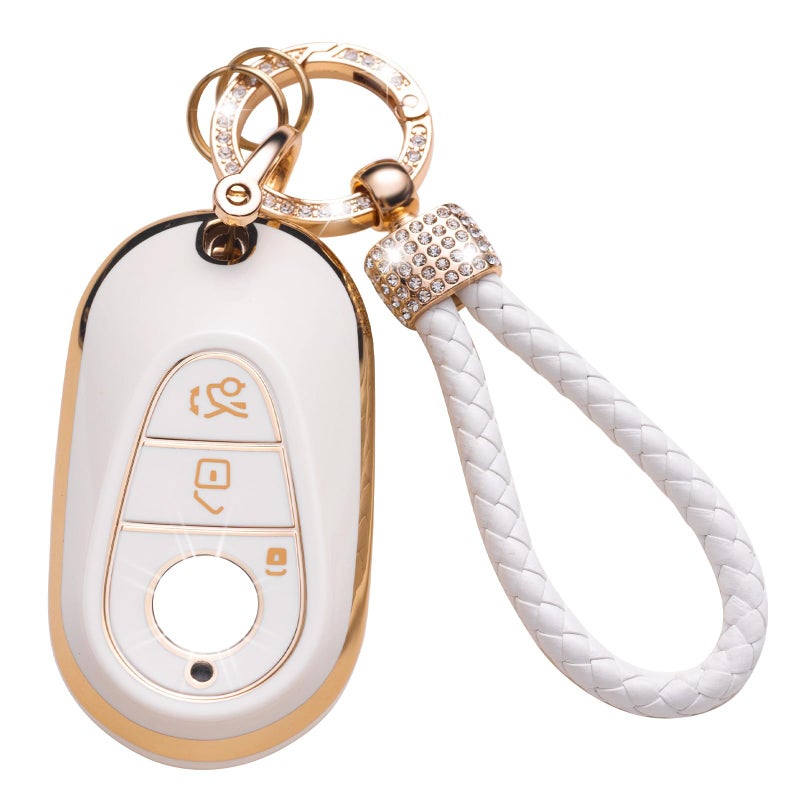 Gematay for Mercedes Benz Key Fob Cover Key Case Shell Compatible with 20202022 Mercedes Benz SClass GClass EClass Smart Key Protector - Image 3
