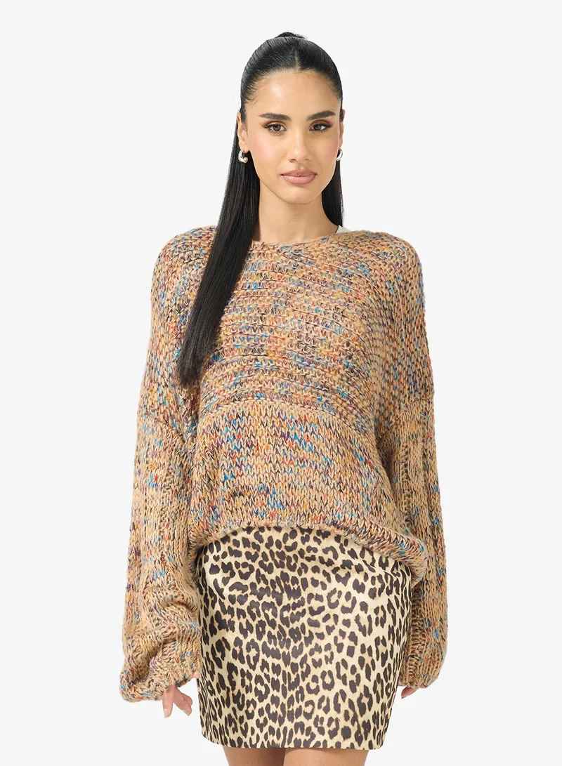 جينجر سترة محبوكة بنمط مارل