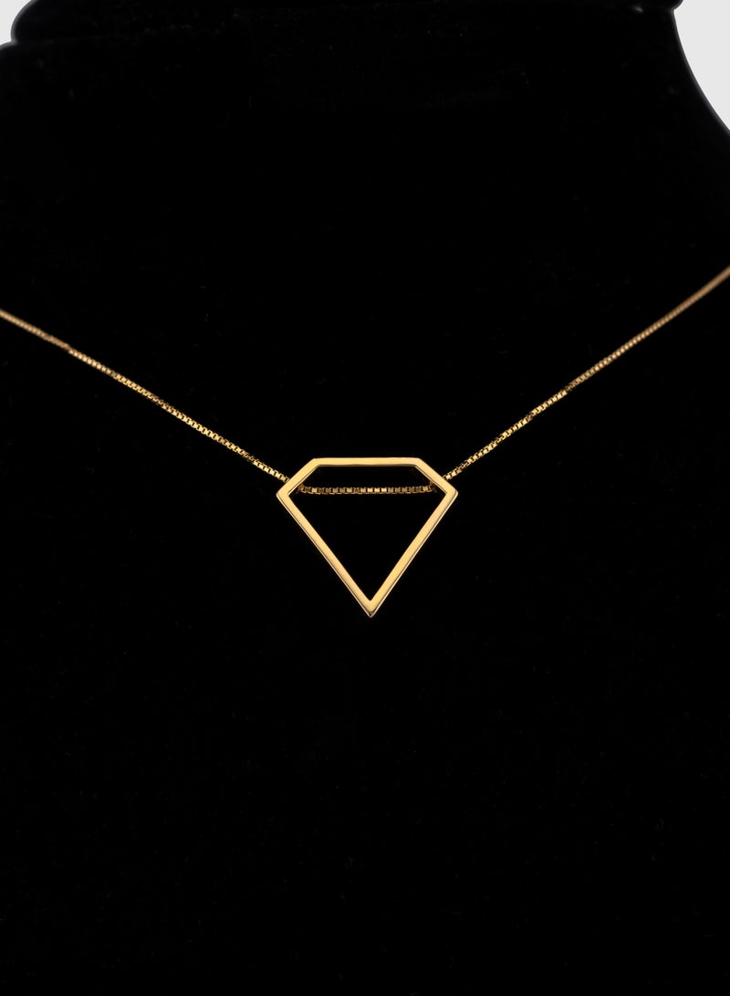 AAZ Jewellery L.L.C Diamond Shape 18K Gold Necklace (18 inches) - Image 2