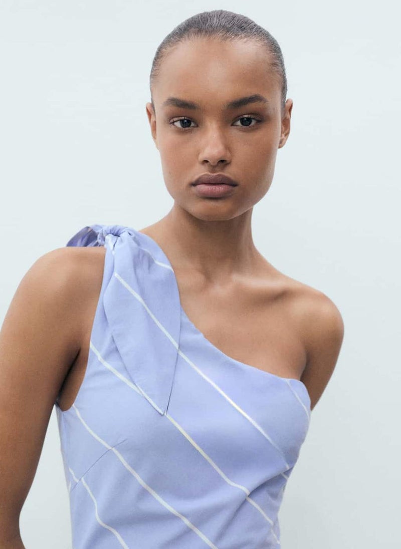 MANGO Asymmetric Striped Dress  - Image 3