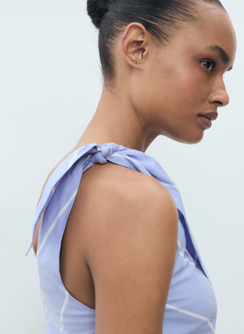 MANGO Asymmetric Striped Dress  - Image 4