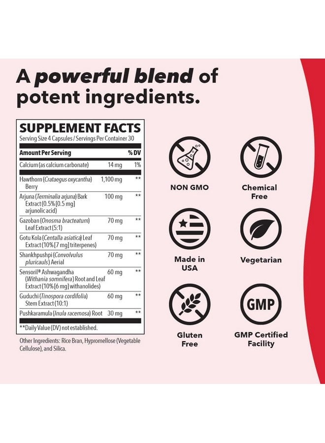 LifeSeasons B/P Stabili-T - Blood Pressure Support - Supplement for Healthy Heart & Circulation - Ashwagandha, Arjuna, Gotu Kola & Hawthorn Berry - 120 Capsules - Image 3