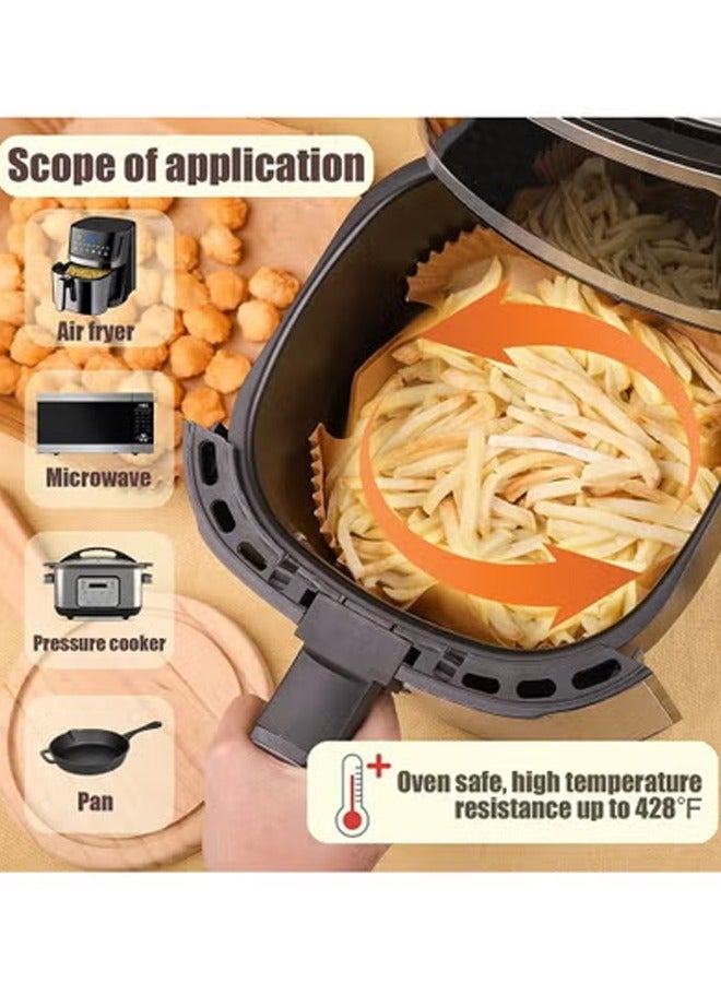 EHOME Air Fryer Liners 100 PCS Non-Stick Disposable Square Cooking Greaseproof Paper Parchment Paper Liner Compatible(7.9IN) - Image 4