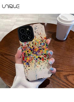 Compatible with iPhone 15 Pro Max Case, Multi-color Splash Graffiti Design, All Inclusive Camera Protection, Soft TPU Shockproof Phone Case (Splash Ink)