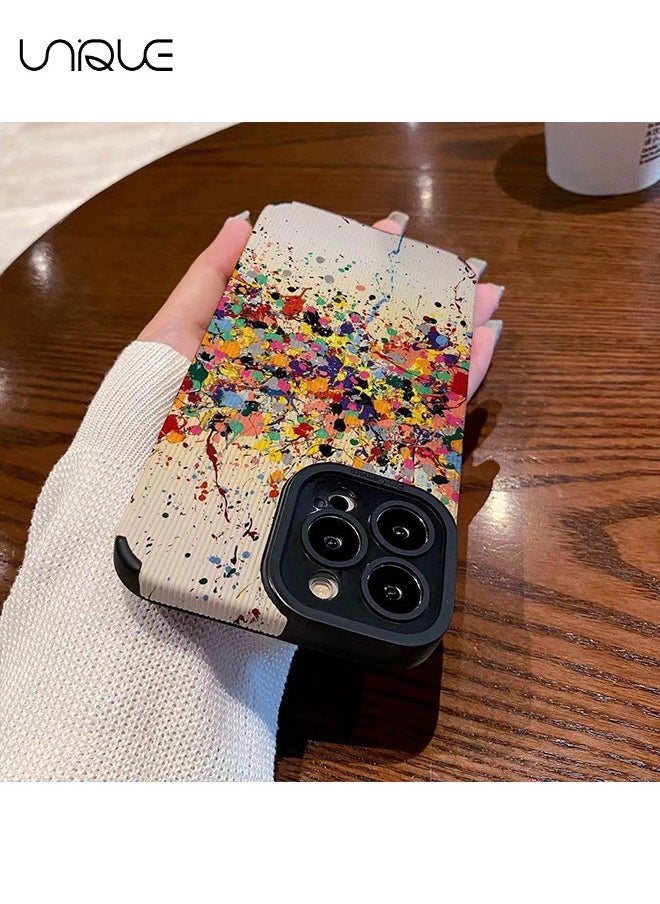 Unique - Compatible with iPhone 15 Pro Max Case, Multi-color Splash Graffiti Design, All Inclusive Camera Protection, Soft TPU Shockproof Phone Case (Splash Ink) - Image 1