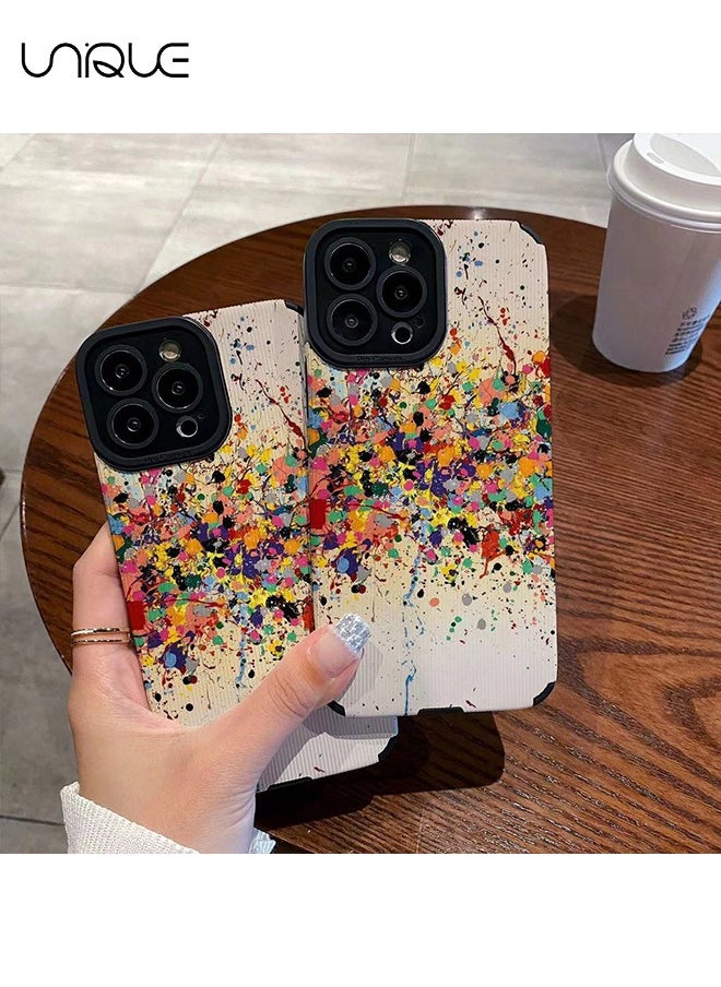Unique - Compatible with iPhone 15 Pro Max Case, Multi-color Splash Graffiti Design, All Inclusive Camera Protection, Soft TPU Shockproof Phone Case (Splash Ink) - Image 1