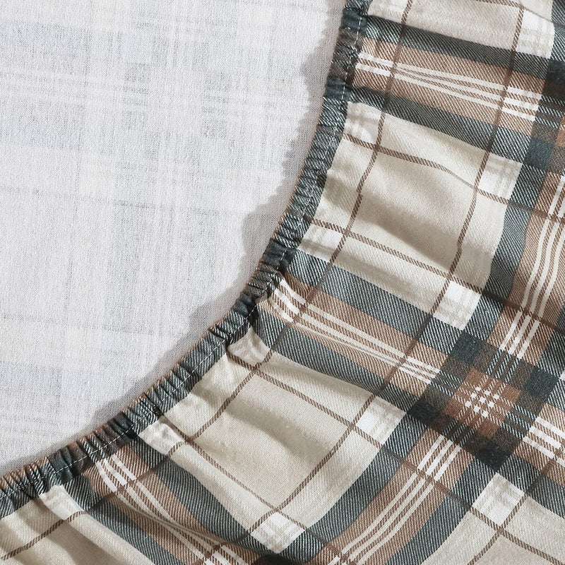 Eddie Bauer - Full Sheets, Cotton Flannel Bedding Set, Brushed For Extra Softness, Cozy Home Decor (Edgewood Plaid, Full) - Image 4