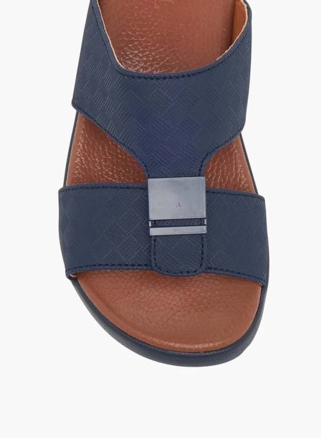 LBL by Shoexpress Boys Textured Slip-On Arabic Sandals with Accent Detail
