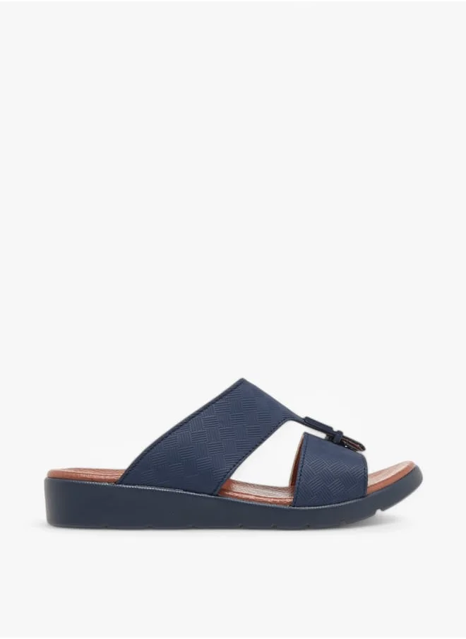 LBL by Shoexpress Boys Textured Slip-On Arabic Sandals with Accent Detail