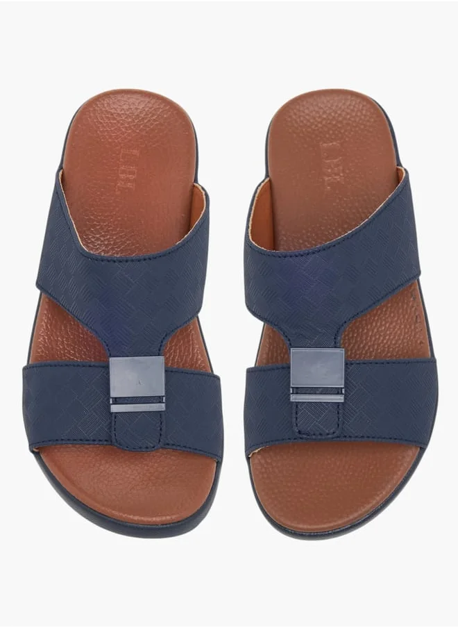 LBL by Shoexpress Boys Textured Slip-On Arabic Sandals with Accent Detail