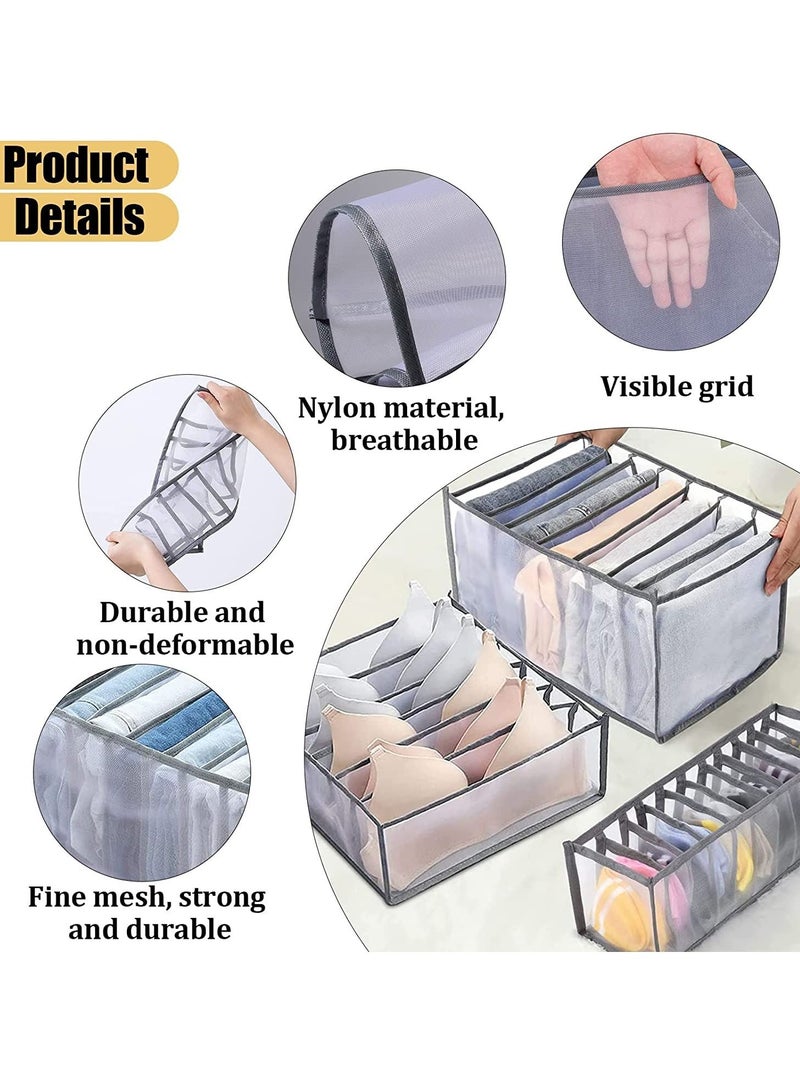 Excefore Sock Drawer Organizer Divider, Underwear Organizer, 11 Cell Collapsible Closet Cabinet Organizer Underwear Storage Boxes for Storing Socks, Bra, Handkerchiefs, Ties, Belts, 2Pcs - Image 5