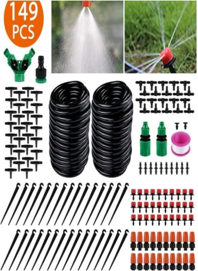 Bukela Garden Watering System - Automatic 40M Plant Watering System with Adjustable Easy Distribution Tubes with Misting Nozzles and Water Drip Parts for Flower Beds and Plants - Image 3