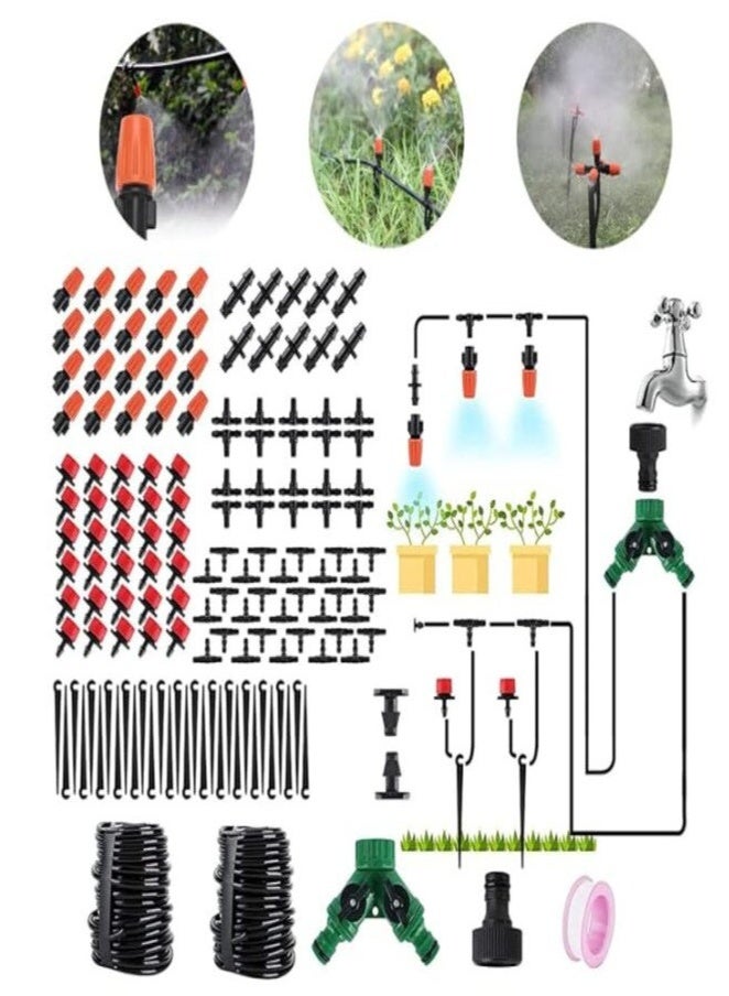 Bukela Garden Watering System - Automatic 40M Plant Watering System with Adjustable Easy Distribution Tubes with Misting Nozzles and Water Drip Parts for Flower Beds and Plants - Image 5