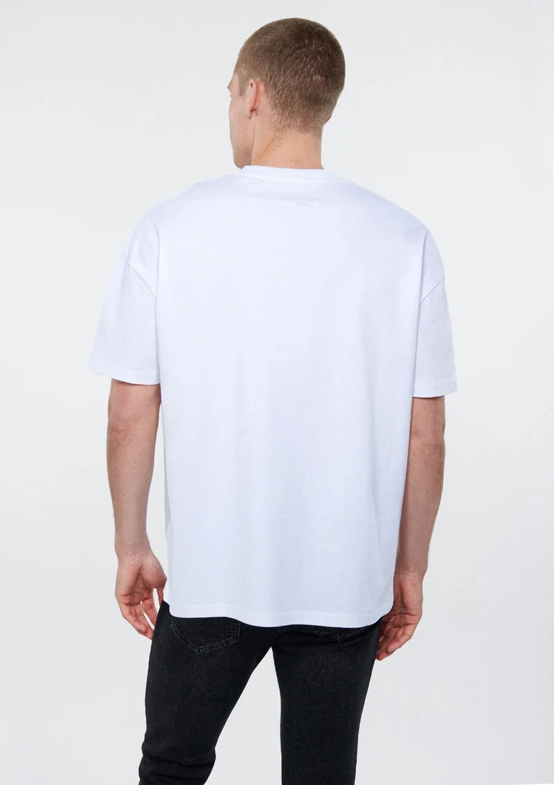 مافي Blue Men's Istanbul Printed White T-Shirt 0611865-620