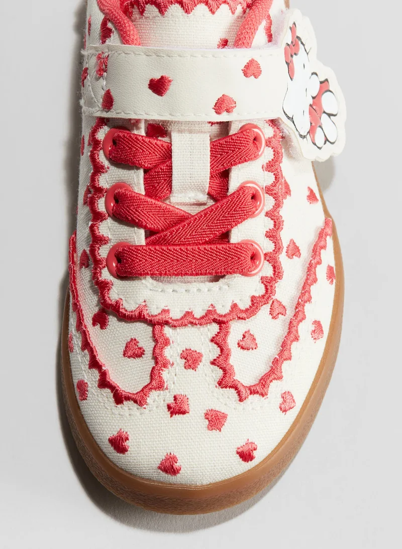 H&M Embroidered Canvas Trainers